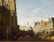 Berckheyde Gerrit Adriaensz Groote Market in Haarlem - Hermitage